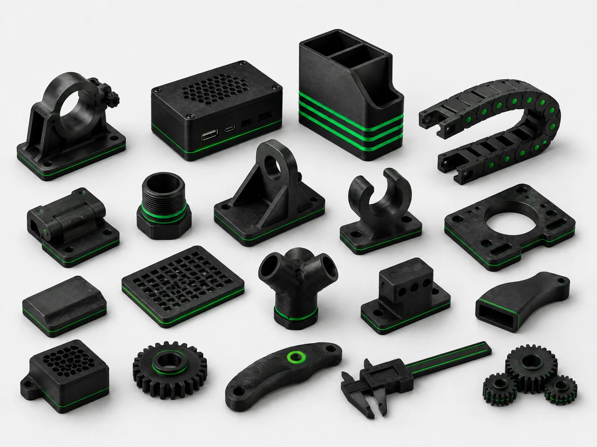 Various housings, brackets and mechanical parts made with 3D printing